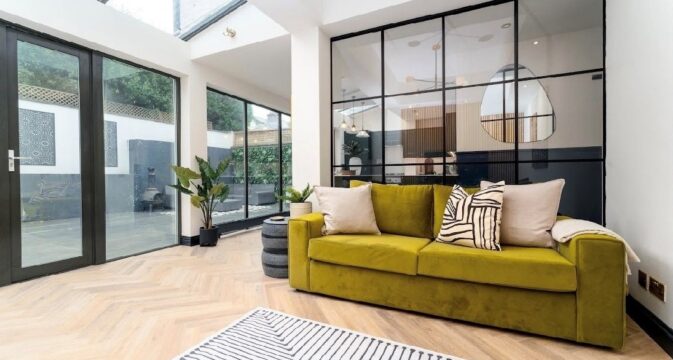 Example of a glass partition in playroom space